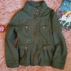 Military style green jacket size 5/6